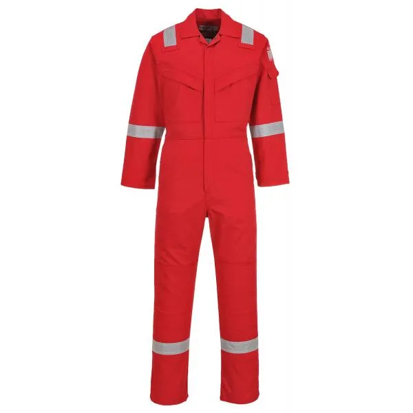 Image of Biz Flame Mens Flame Resistant Super Lightweight Antistatic Coverall FR21RETXXL Colour: Red