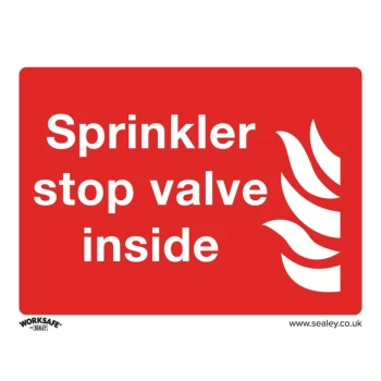 Image of Safety Sign - Sprinkler Stop Valve - Self-Adhesive Vinyl
