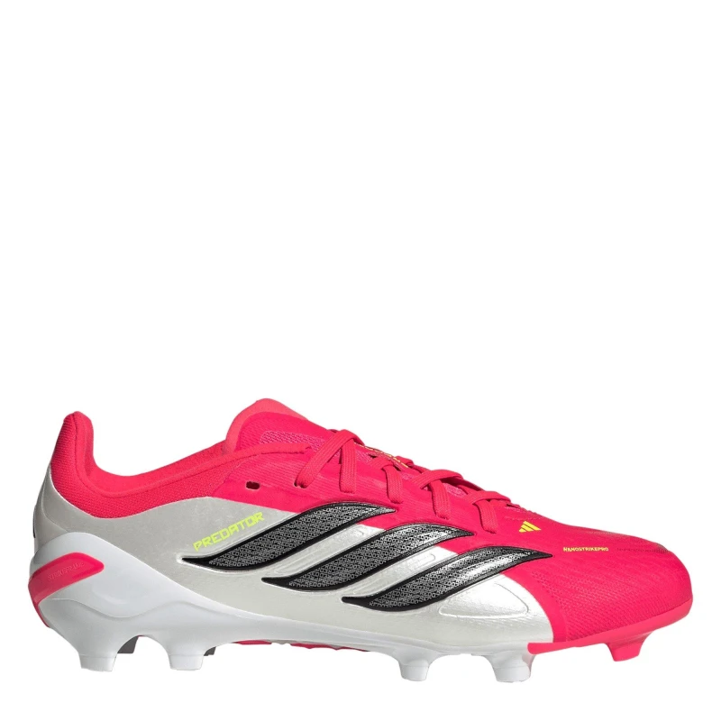 Image of adidas Juniors adidas Predator Elite Firm Ground Football Boots Red/Blk/White male 4 (36.5)