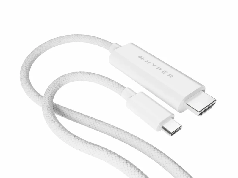 Image of HYPER HYPER HyperDrive USB-C to HDMI 4K60Hz Cable - White HD6007WHGL