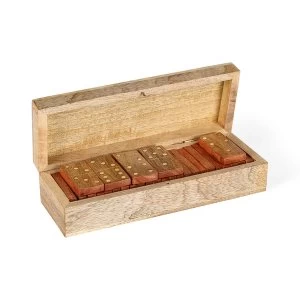 Image of Penguin Home Wooden box with Dominoes
