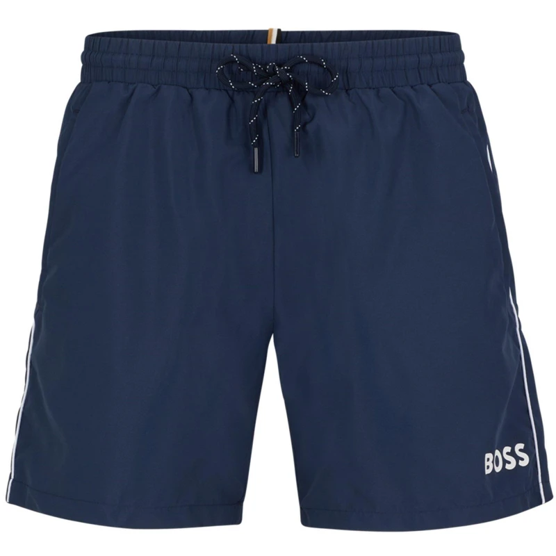 Image of Boss Mens Starfish Breathable Mesh Swim Shorts Navy 413 male Medium