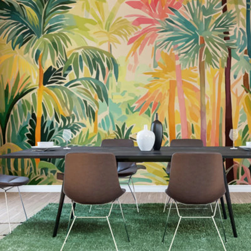 Image of Origin Murals Pretty Palms - Emerald Green Matt Smooth Paste The Wall Mural 350Cm Wide X 280Cm High