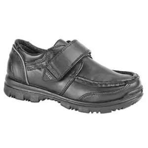 Image of US Brass Boys Mark / Marvin Touch Fastening Boat Shoes (4 UK) (Black)