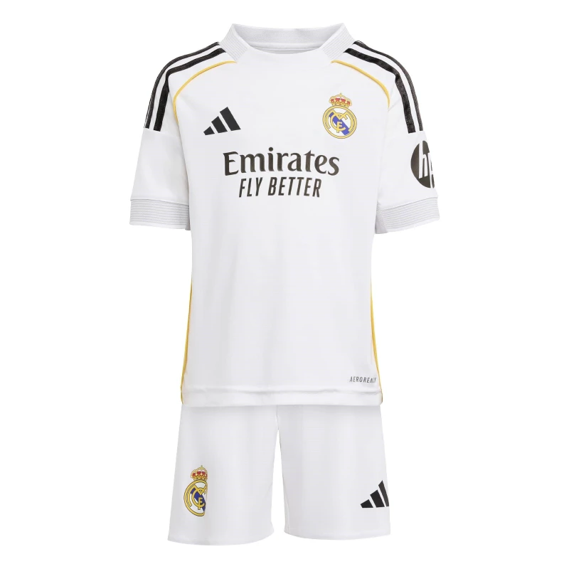 Image of adidas Real Madrid Home Minikit 2025 2026 Infants White male 4-5 Years