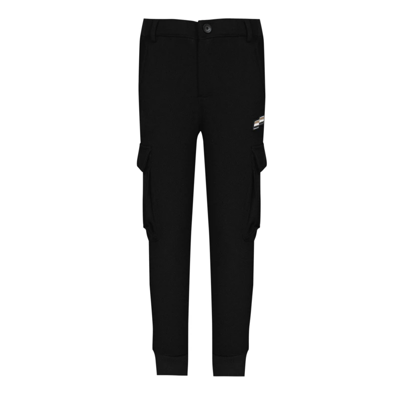 Image of Boss Logo Jersey Jogging Bottoms Infants - Black 6 - 9 Months