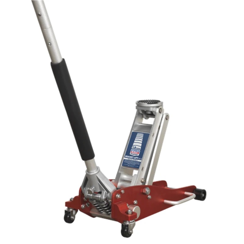 Image of Sealey Premier Trolley Jack 1.8 Tonne Low Profile Aluminium Rocket Lift RJA1800