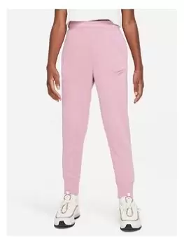 Image of Nike Older Girls Style Essentials Fleece Pants - Dark Pink Size L=12-13 Years