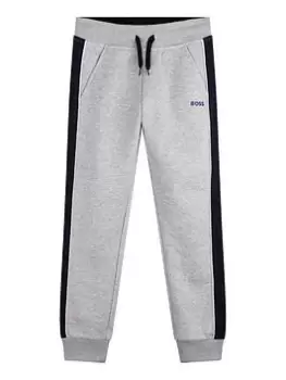 Image of BOSS Boys Side Panel Joggers - Grey Marl, Size 6 Years