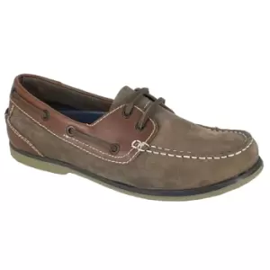 Image of Rdek Mens Nubuck Boat Shoes (8 UK) (Brown)