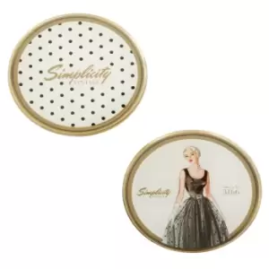 Image of Simplicity Vintage Pack of 2 Spots Paper Weights White/Gold/Black