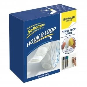 Image of Sellotape Removable Sticky Loop 22m Spots Roll Pack of 125 Spots