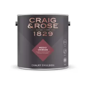 Image of Craig & Rose Chalky Emulsion Medici Crimson - 5L