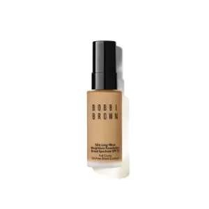 Image of Bobbi Brown 16 Hour Wear Mini Skin Long-wear Weightless Foundation Warm Beige, Size: - Bridal Make-up