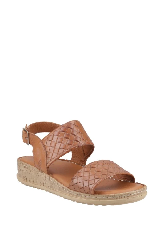 Image of Hush Puppies Ebony Woven Sandal Tan