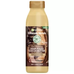 Image of Garnier Ultimate Blends Cocoa Butter Shampoo for Dry, Curly Hair 350ml