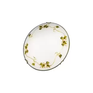 Image of Moon Cottage Style Finished Flush Ceiling Lamp Antique Brass, 1x E27