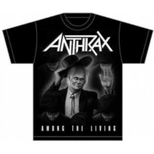 Image of Anthrax Among The Living Mens Black T-Shirt: Medium