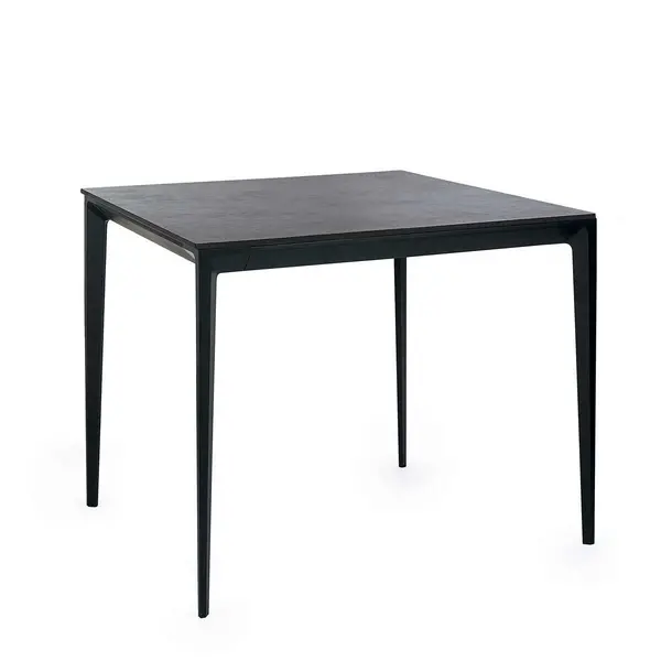 Image of Julian Bowen Miami Square Stone Top Dining Table - Slate Grey MIA108