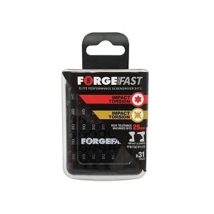 Image of ForgeFix ForgeFast PZ/TX Compatible Impact Bit Set, 31 Piece
