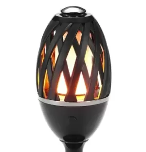 Image of Phoebe LED Garden Spike Flame Light Atmosphere Black