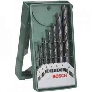 Image of Bosch Accessories 2607019673 HSS Metal twist drill bit set 7 Piece 2 mm, 3 mm, 4 mm, 5 mm, 6 mm, 8 mm, 10 mm rolled DIN 338 Cylinder shank 1 Set