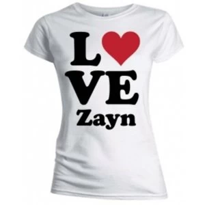 Image of One Direction Love Zayn Skinny White TS: XL
