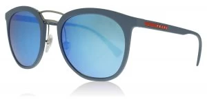 Image of Prada Sport PS04SS Sunglasses Blue Rubber VHG5M2 54mm