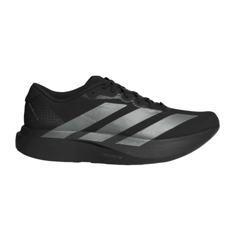 Image of Adidas Adizero Evo SL Woven Shoes Black Grey SS26, Size UK 8
