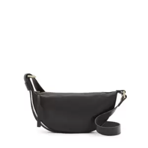 Image of AllSaints Half Moon Crossbody Bag - Black