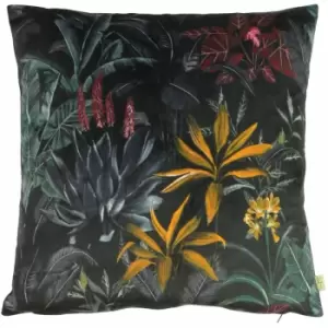 Image of Evans Lichfield Zinara Botanical Piped Edge Cushion Cover, Leaves, 43 x 43 Cm
