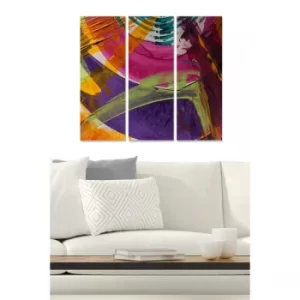 Image of MDF230045 Multicolor Decorative MDF Painting (3 Pieces)