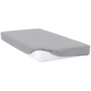 Image of Belledorm 400 Thread Count Egyptian Cotton Fitted Sheet (Single) (Platinum) - Platinum