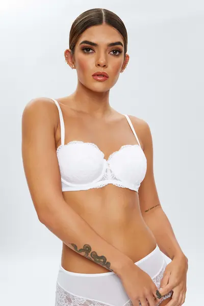 Image of Ann Summers Sexy Lace Planet Balcony Bra White