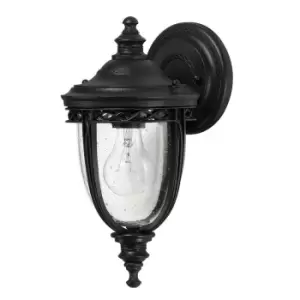 Image of Outdoor IP44 Wall Light Sconce Black LED E27 60W Bulb Outside External d00712