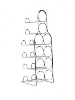 Image of Premier Housewares Metal Wire 10-Bottle Wine Rack ; Chrome