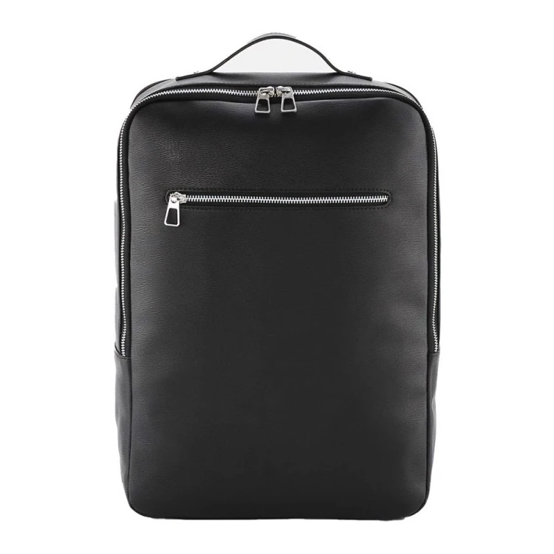 Image of Quadra Mens Tailored Luxe PU Backpack in Black Male