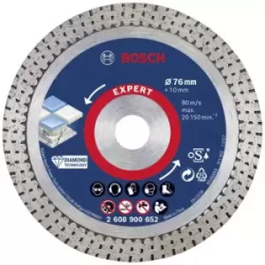 Image of Bosch Accessories 2608900652 EXPERT HardCeramic Diamond cutting disc Diameter 76mm Bore diameter 10 mm Stone, Concrete, Brick, Tiles