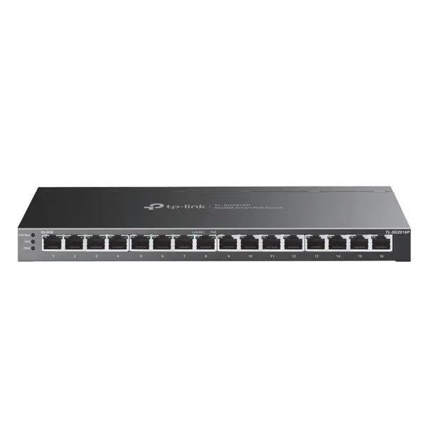Image of TP Link Omada 16-Port Gigabit Smart Switch with 8-Port PoE+ SG2016P