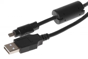 Image of Maplin USB-A 2.0 to 8 Pin Mini USB Cable - Black, 0.5m