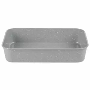 Image of Salter Marblestone Carbon Steel 40cm Deep Roaster - Grey Marble