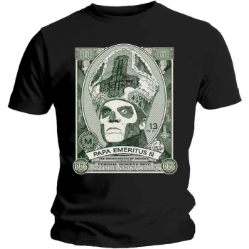 Image of Ghost - Papa Cash Unisex Medium T-Shirt - Black