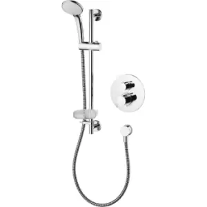 Image of Ideal Standard Easybox Concealed Thermostatic Bar Mixer Shower Round in Chrome Brass/Stainless Steel
