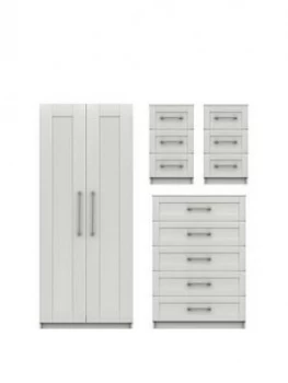 Image of Regal Ready Assembled Package - 2 Door Wardrobe, 5 Drawer Chest And 2 Bedside Chests