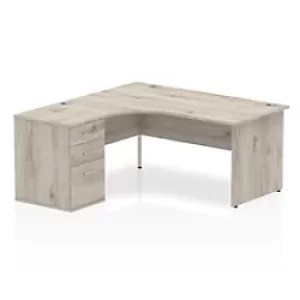 Image of Dynamic Computer Desk Evolve Plus IWSLC166PEGRY Rectangular MFC 1200 mm x 1600 mm x 730 mm BEECH