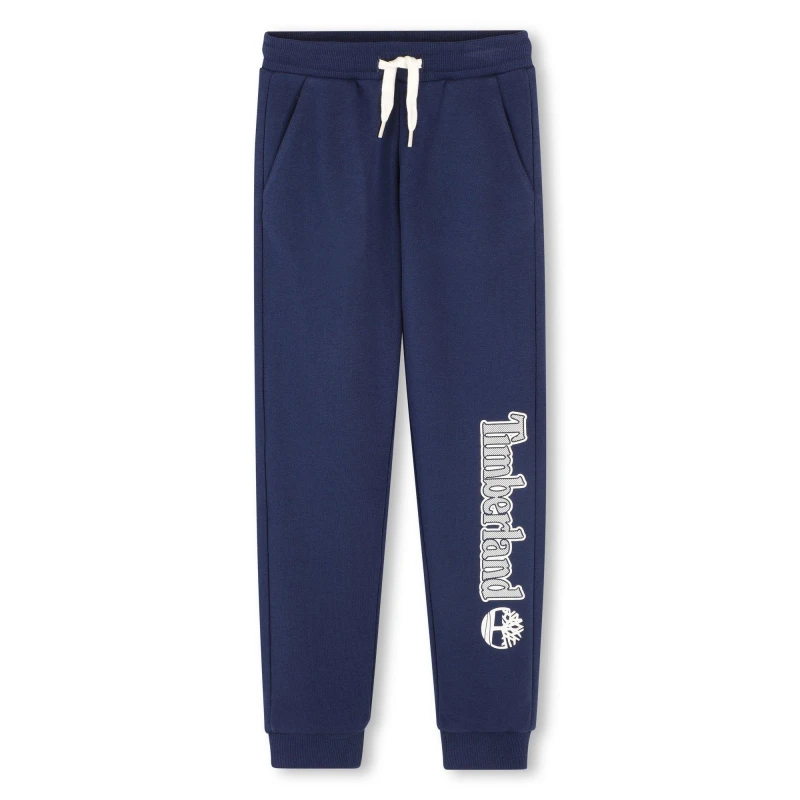 Image of Timberland Kids Large Logo Closed Hem Fleece Joggers Closed Hem Fleece Jogging Bottoms 4 Years Blue 32863018135