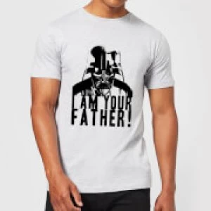 Image of Star Wars Darth Vader I Am Your Father Confession Mens T-Shirt - Grey - L