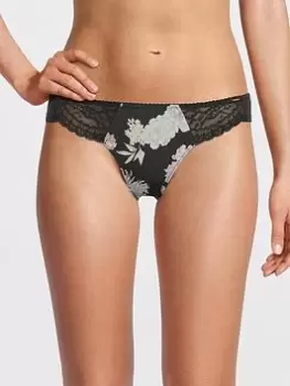 Image of DORINA Amryllis Printed Recycled Micro Brief, Black, Size 14, Women