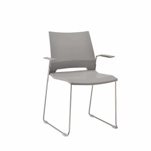 Image of TC Office Rome Skid Armchair, Grey