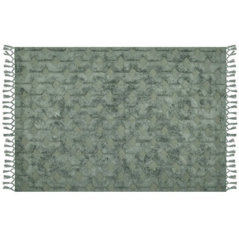 Image of Beliani Rug Kars Green 160 X 230 Cm Cotton